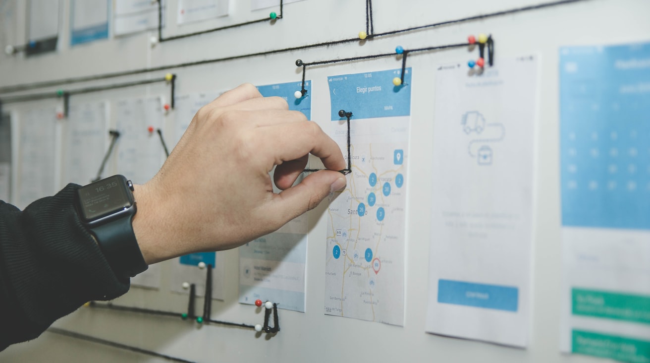 A go-live plan worked out on a board